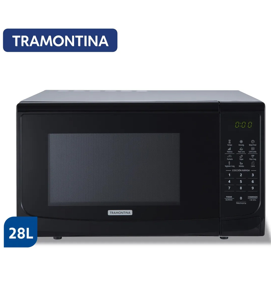 Microondas Tramontina Glass Cook PNH048687 28 lts digital