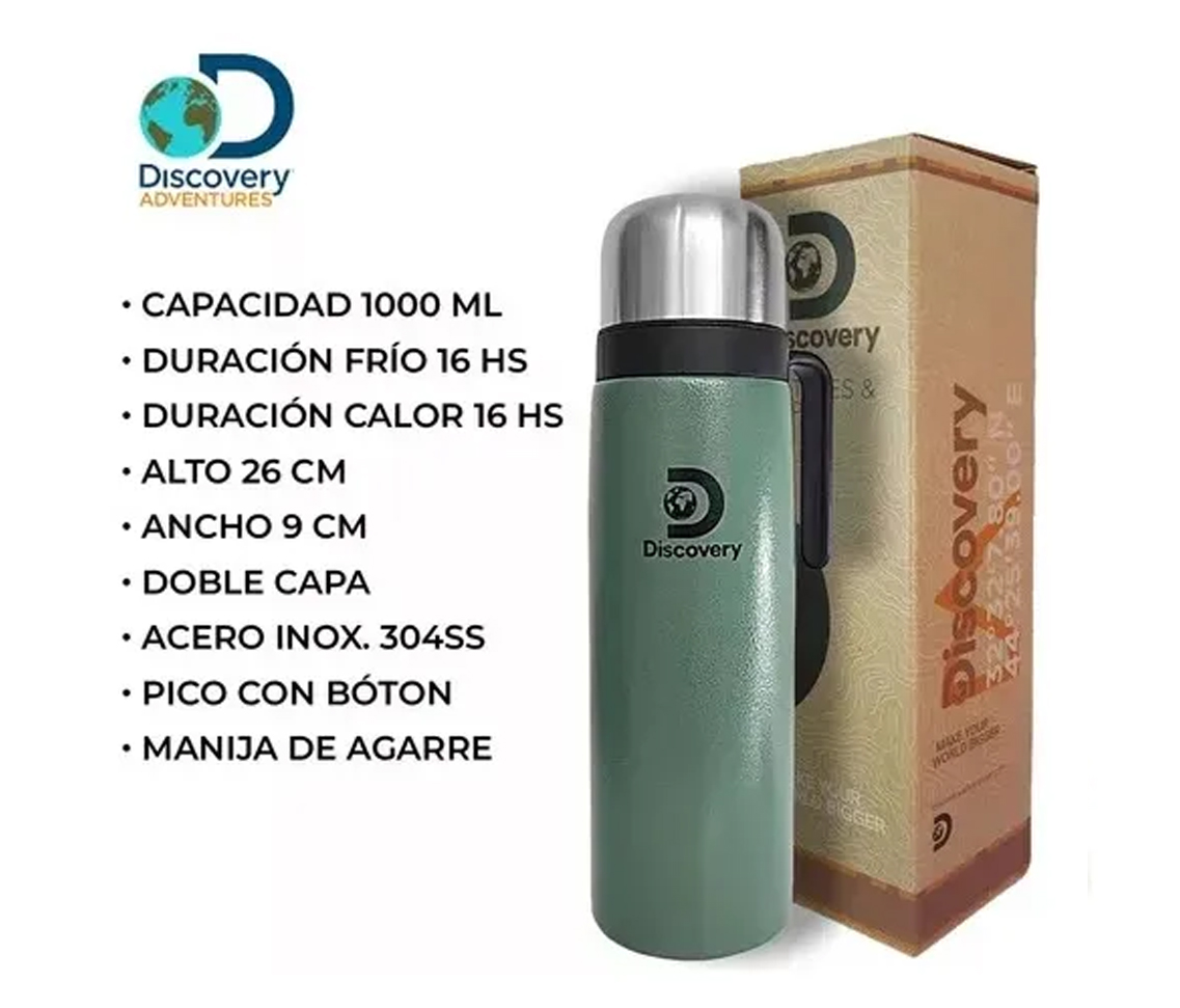 Termo Discovery 13618-C con manija abierta x 1000 ML