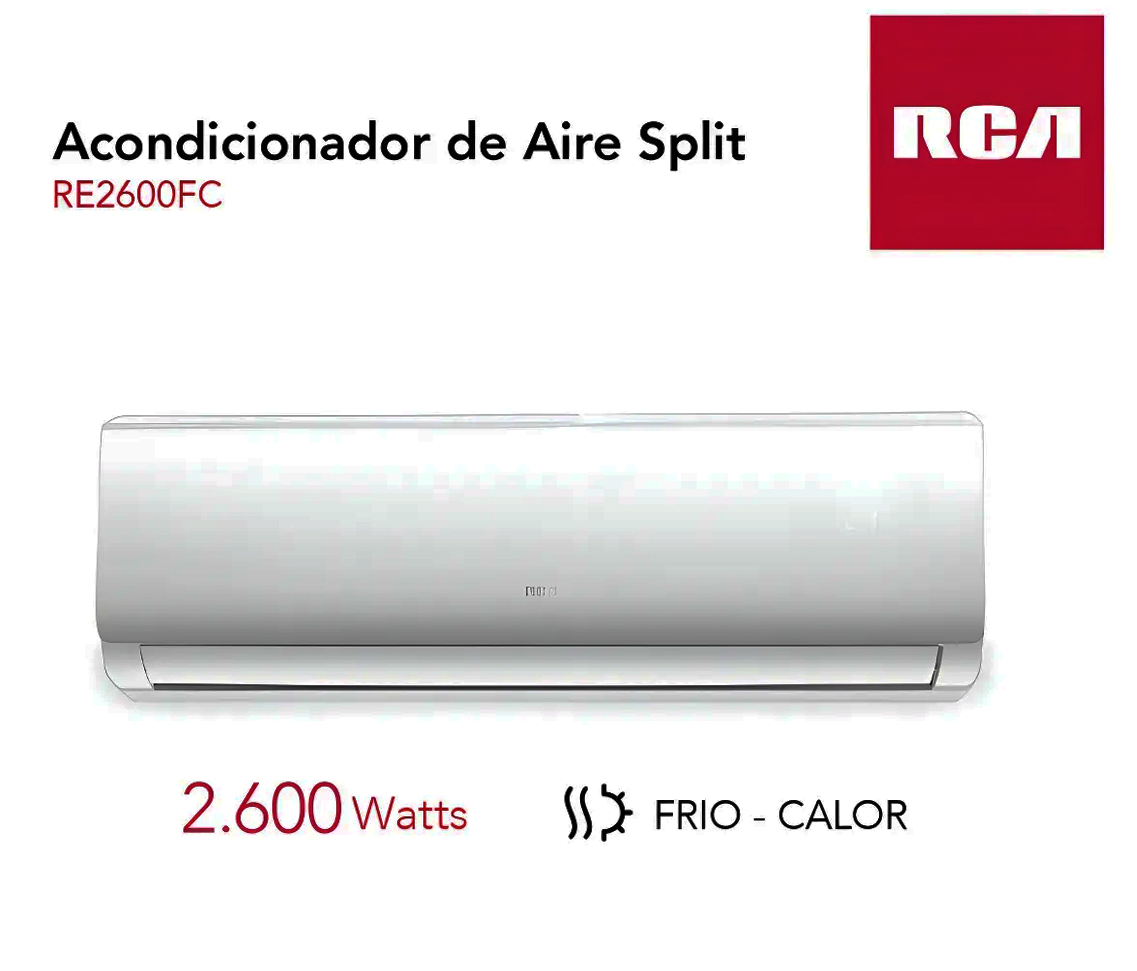 Aire Acondicionado RCA Split RP2600FC-SK 2600W frio-calor AA bajo consumo
