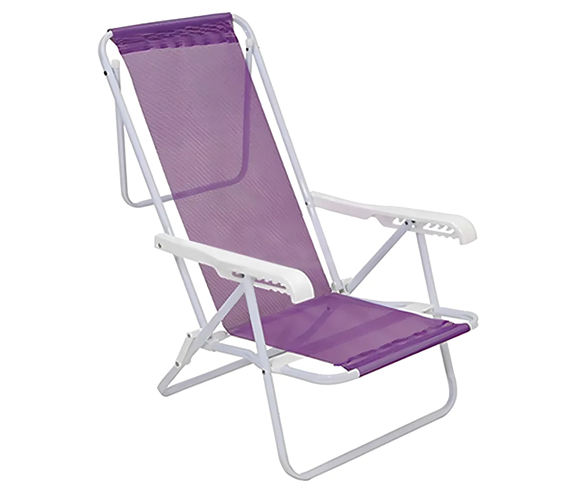 Reposera Mor Sannet Lila caño coversol 8 pos Art.400