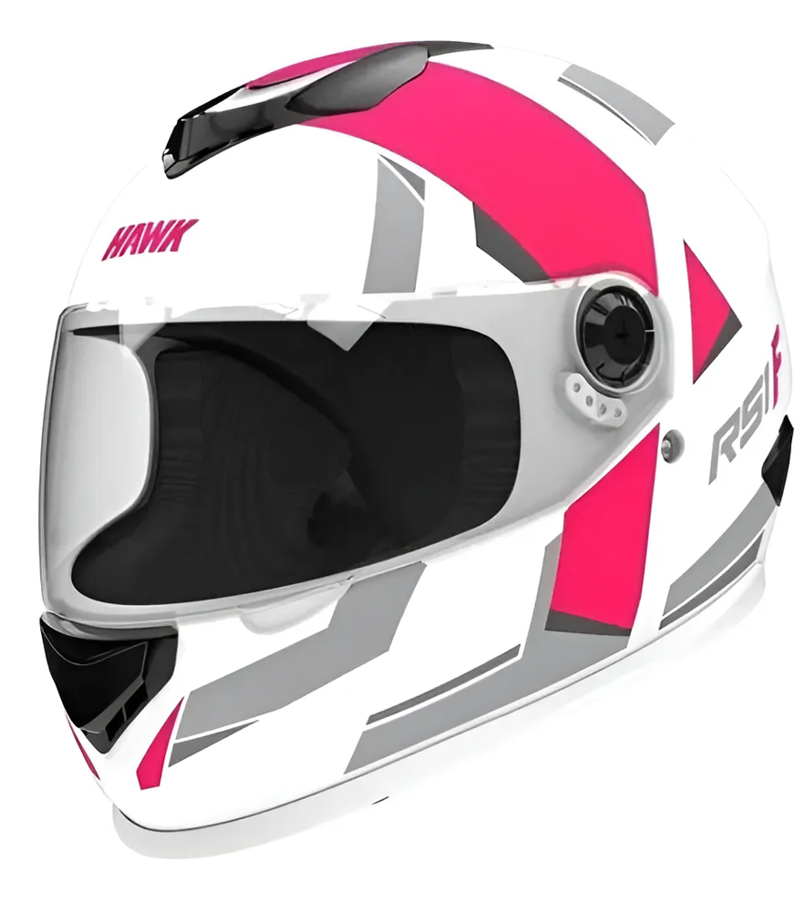 Casco Hawk RS1F HIGM252-352 blanco-fuxia mate