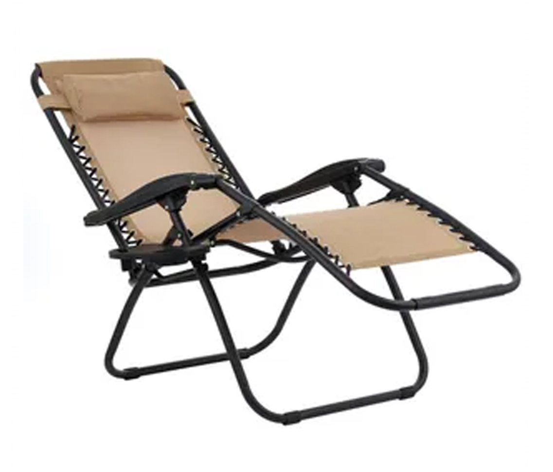 Reposera Reclinable Gravedad Cero Latapy negra - beige