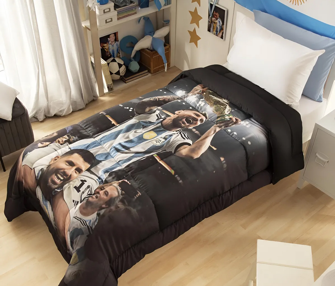 Acolchado de 1 Plaza y Media Casablanca Selección Argentina AFA Licencia Oficial