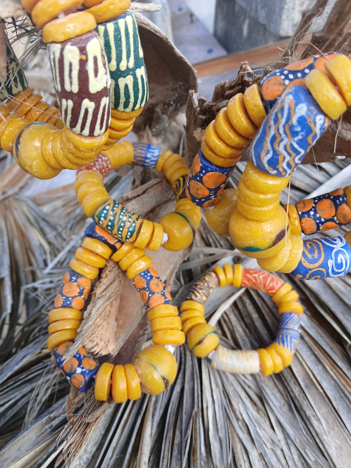 Handmade African Queen Mother Bead Bracelets