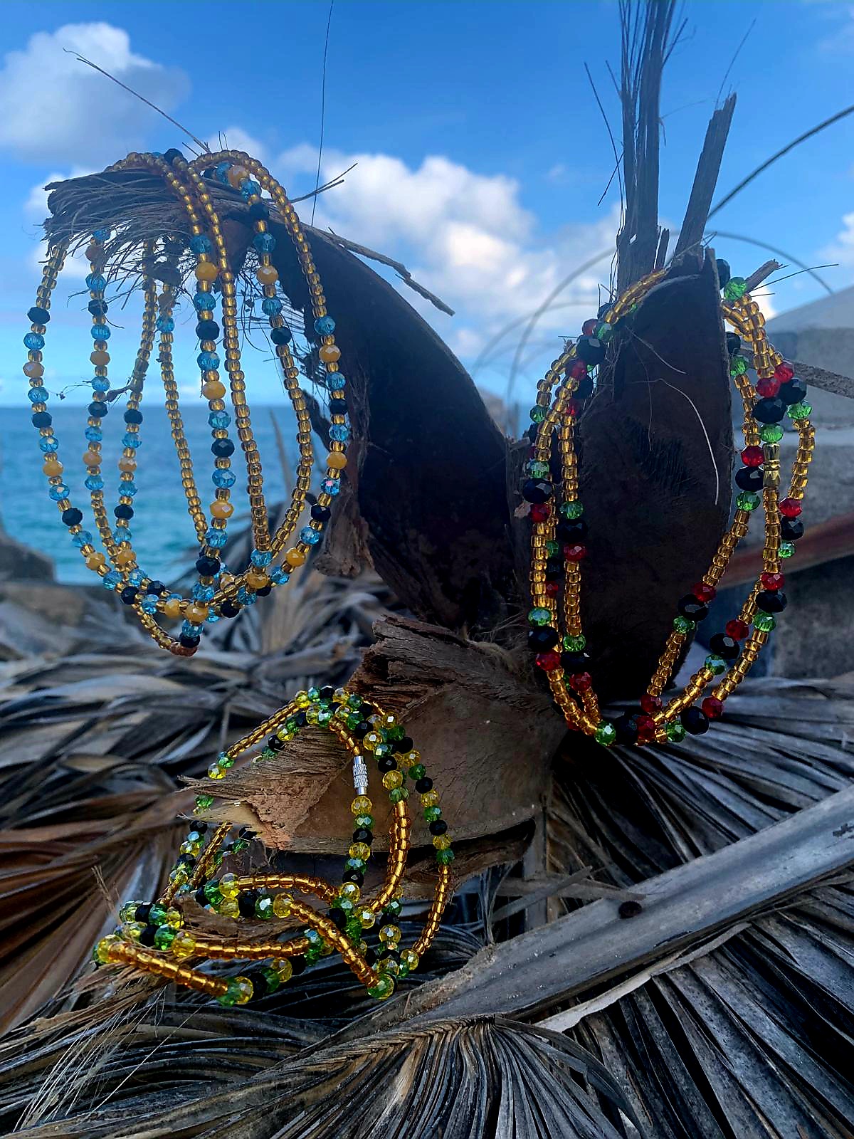 Handmade Waist Beads - Caribbean Islands Inspired