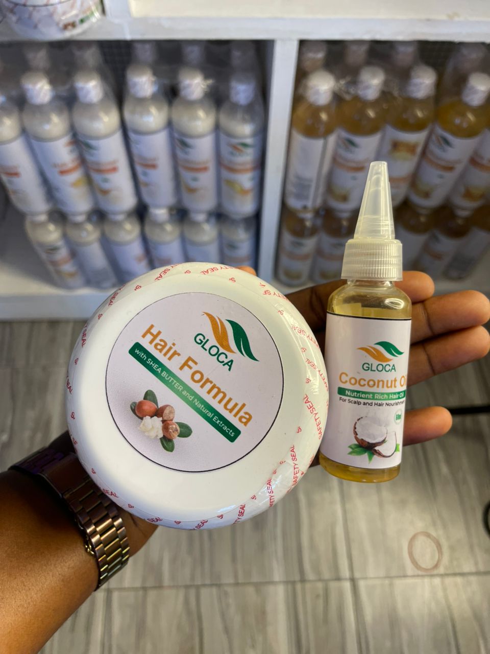 Gloca Hair Growth Coconut Oil and Hair Formula Combo