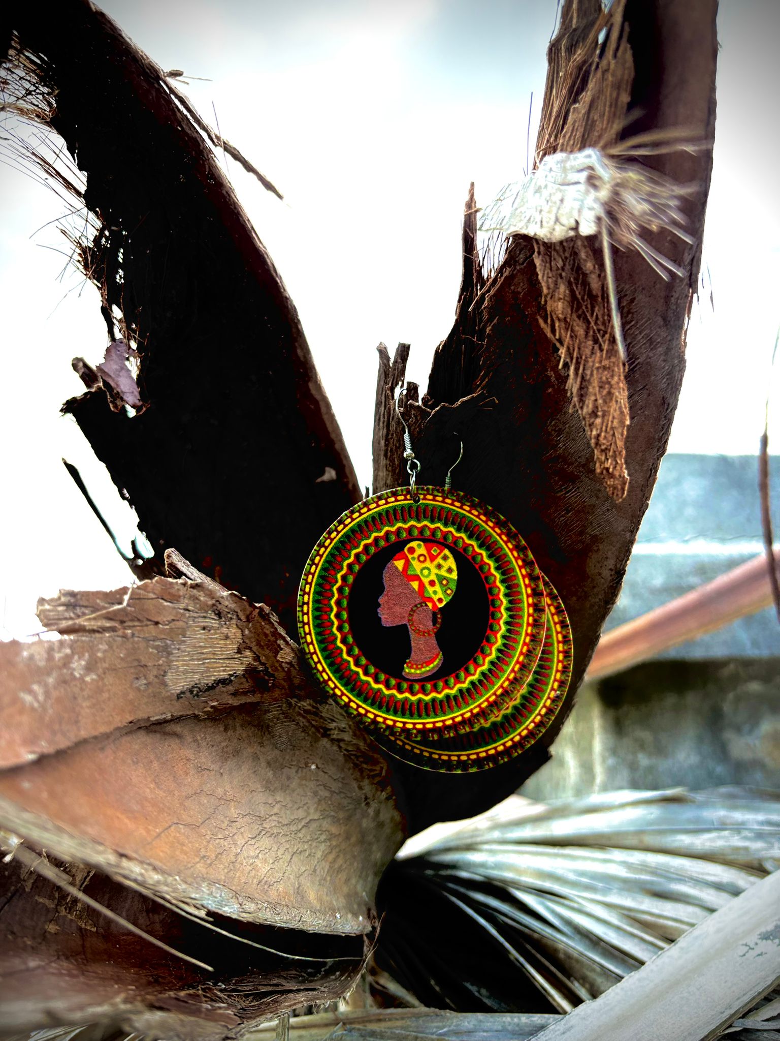 Afri-Caribbean Handcrafted Colorful Hoop Earring