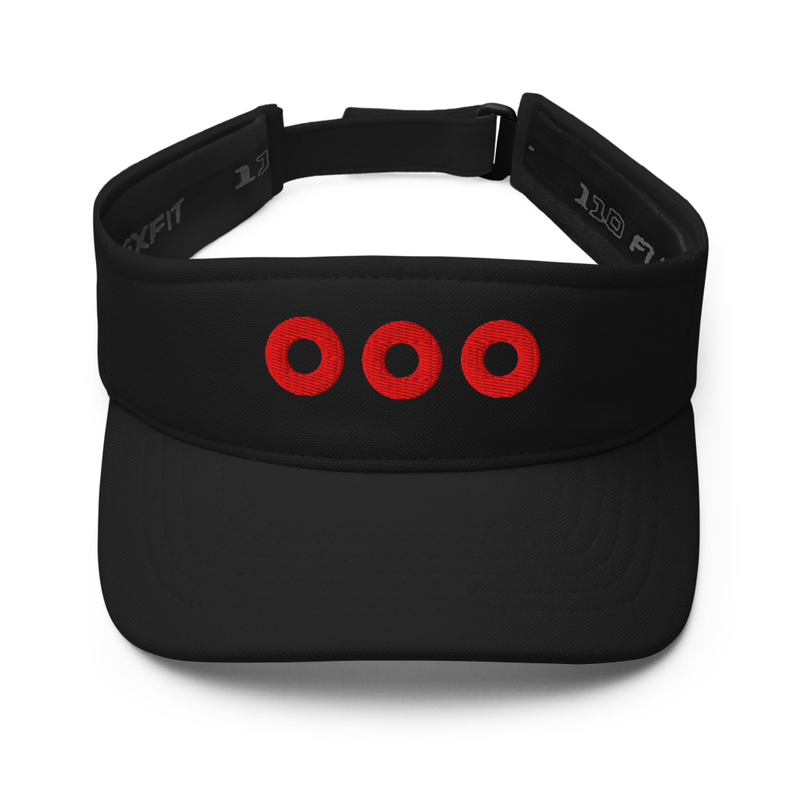 ​Red Circle Donuts Embroidered Flexfit Visor
