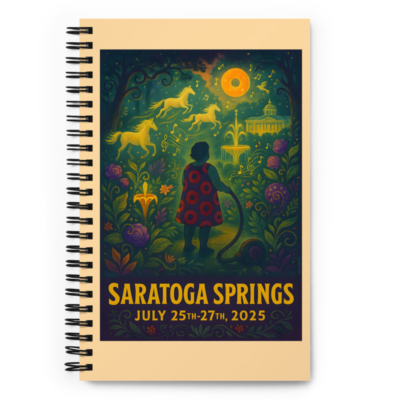 Phish Notebook Summer Tour 2025 Saratoga Springs Lot Notebook Phish Print