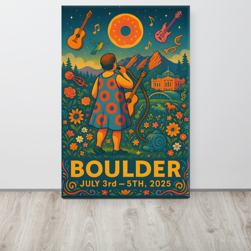 Phish Canvas Summer Tour 2025 Boulder Lot Canvas Phish Print