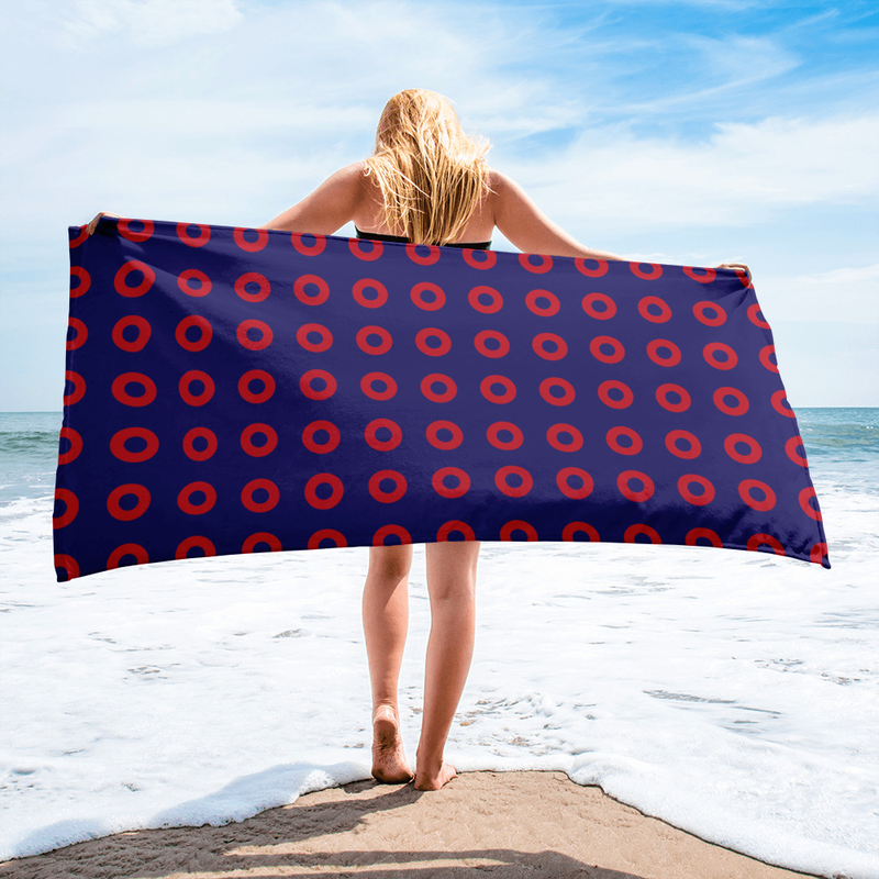 ​Red Circle Donut Towel - Stacked