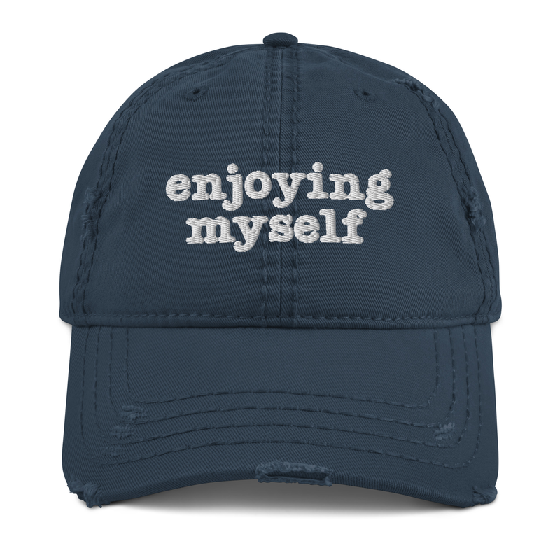 YEM : Enjoying Myself Distressed Dad Hat