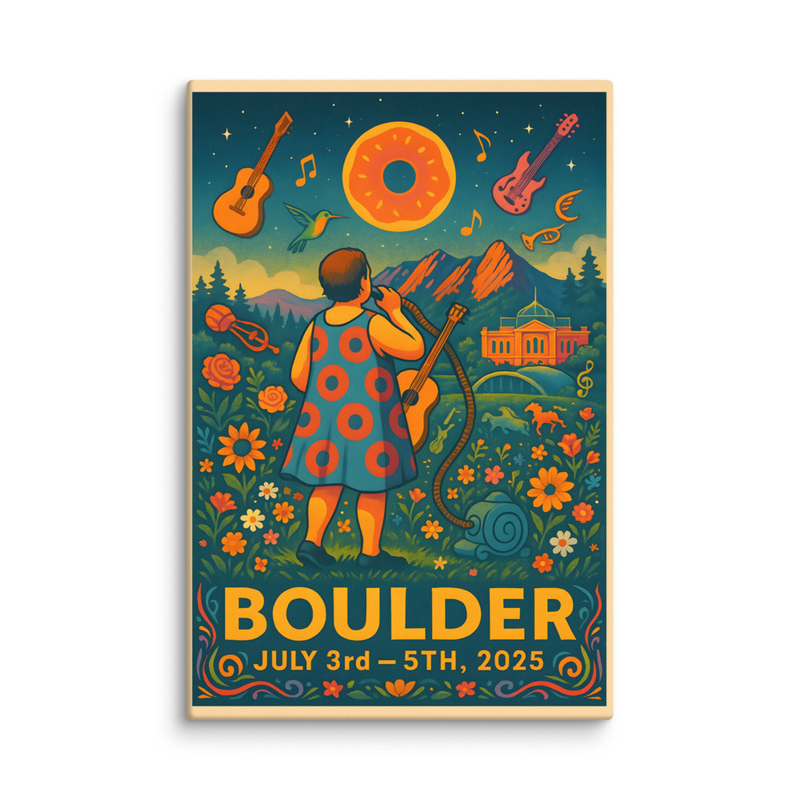 Phish CANVAS Poster Print Summer Tour 2025 Boulder Lot Poster Phish Print