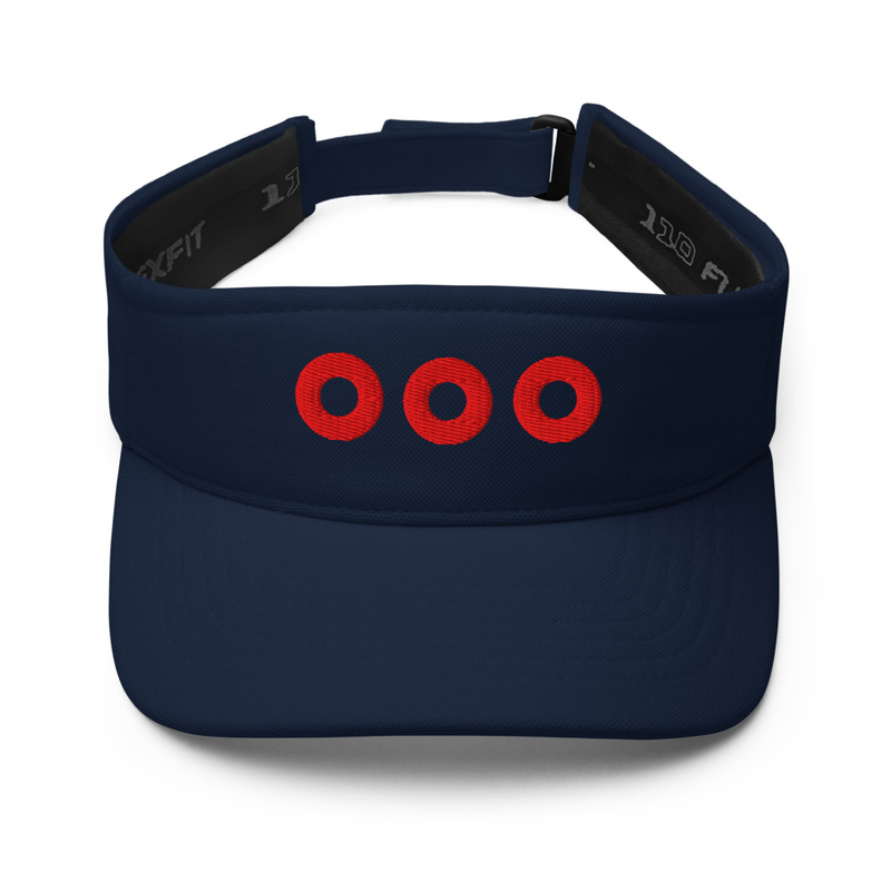​Red Circle Donuts Embroidered Flexfit Visor