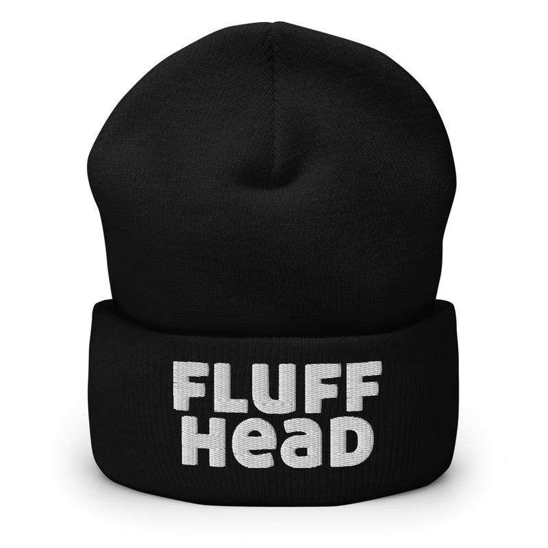 Fluff Head Embroidered Cuffed Beanie