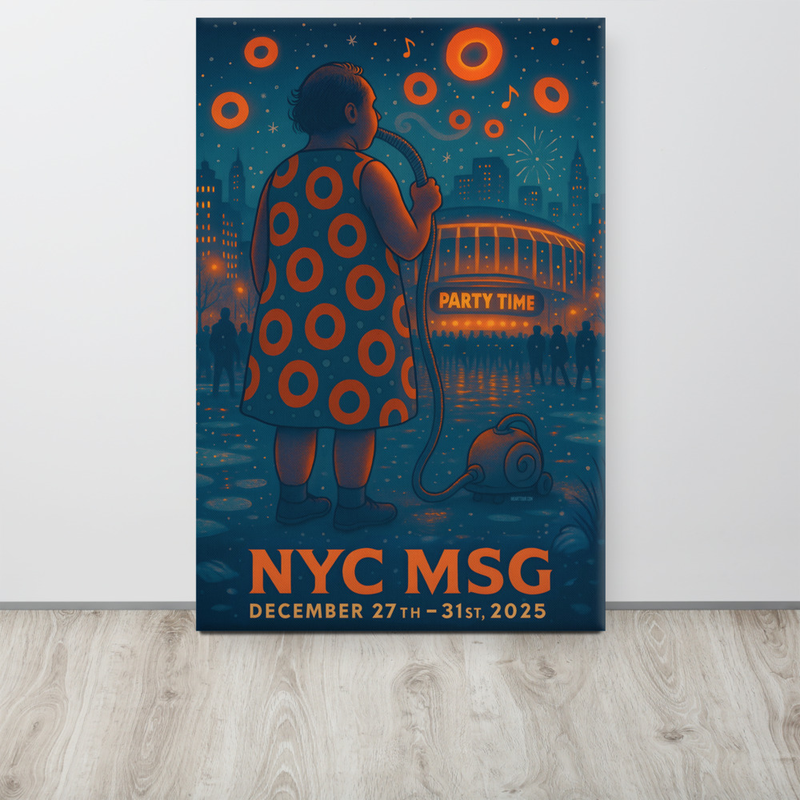 Phish Canvas NYE MSG 2025 Lot Canvas Phish Print