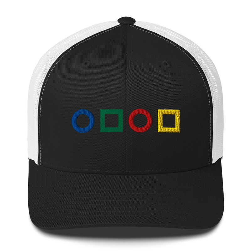 Get More Down Embroidered Trucker Cap