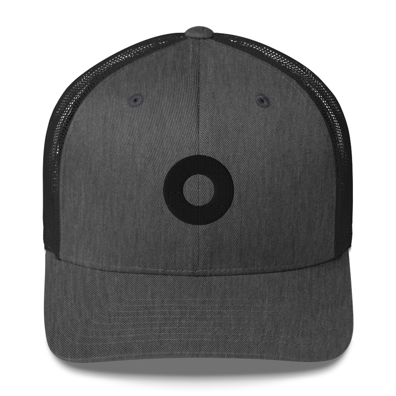 YEMSG Black Donut Embroidered Trucker Cap