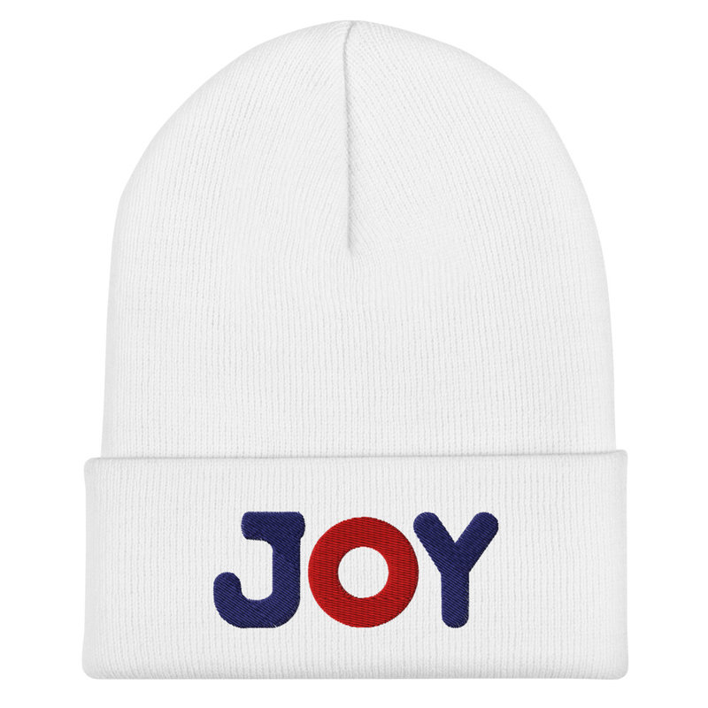 JOY Embroidered Cuffed Beanie