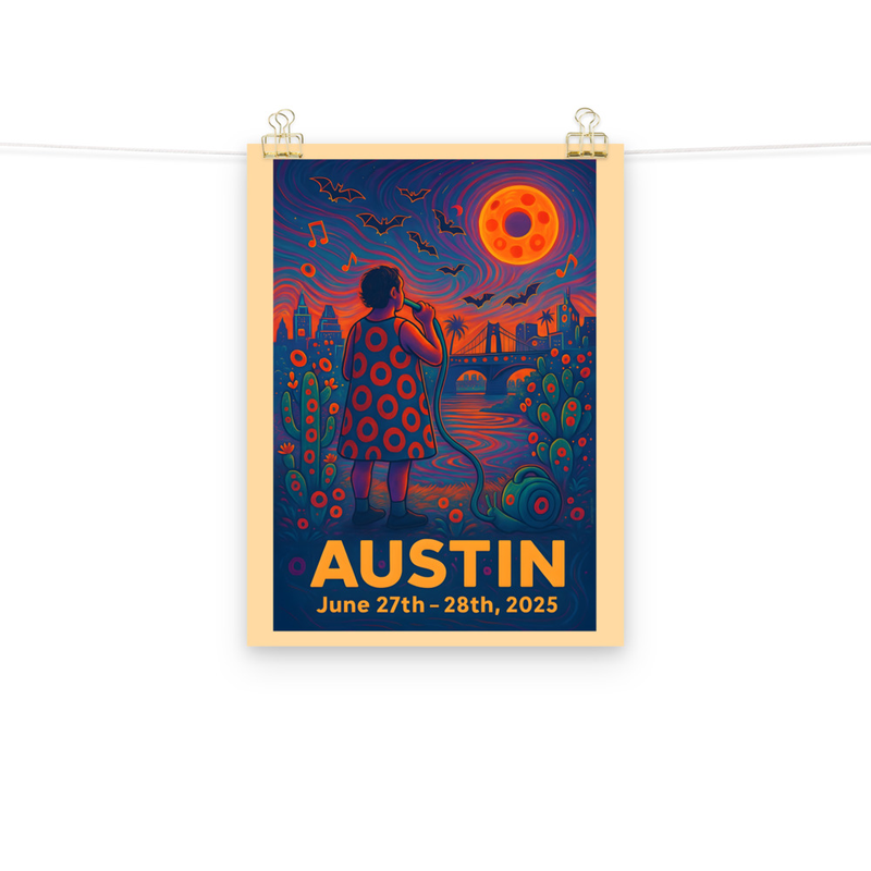 Phish Poster Summer Tour 2025 Austin Lot Poster Phish Print