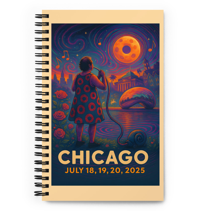 Phish Notebook Summer Tour 2025 Chicago Lot Notebook Phish Print