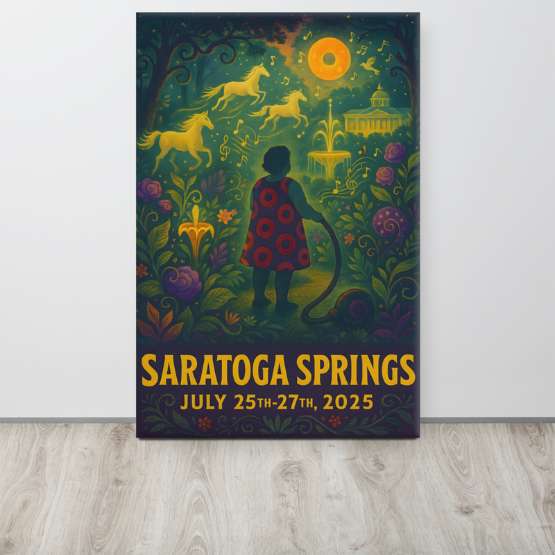 Phish Canvas Summer Tour 2025 Saratoga Springs Lot Canvas Phish Print