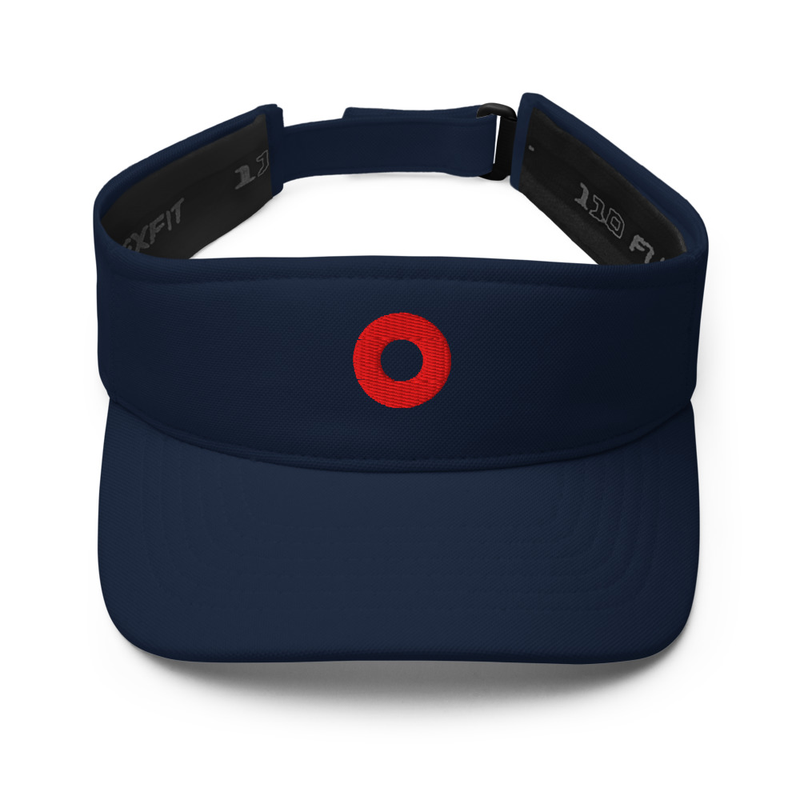 Red Circle Donut Embroidered FlexiFit Visor
