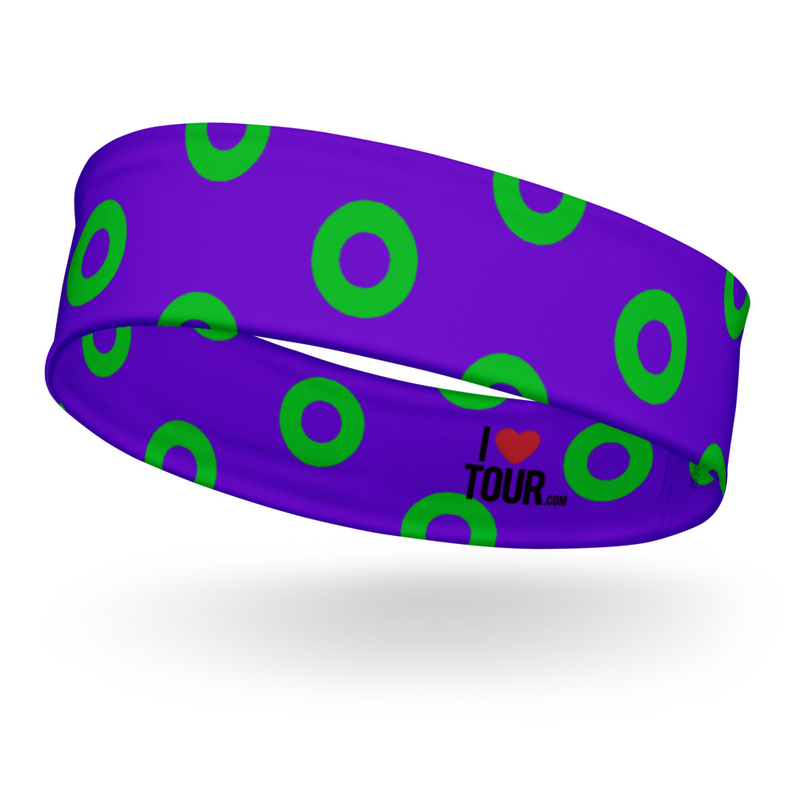 Headband Green Donuts on Purple