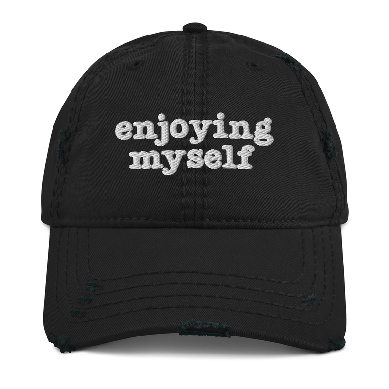 YEM : Enjoying Myself Distressed Dad Hat