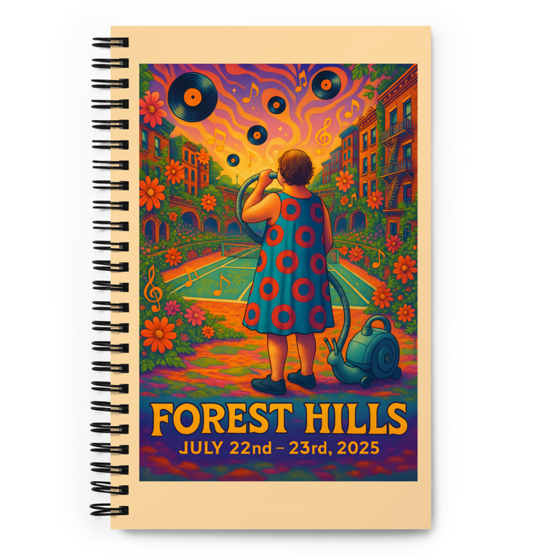 Phish Notebook Summer Tour 2025 Forest Hills Lot Notebook Phish Print