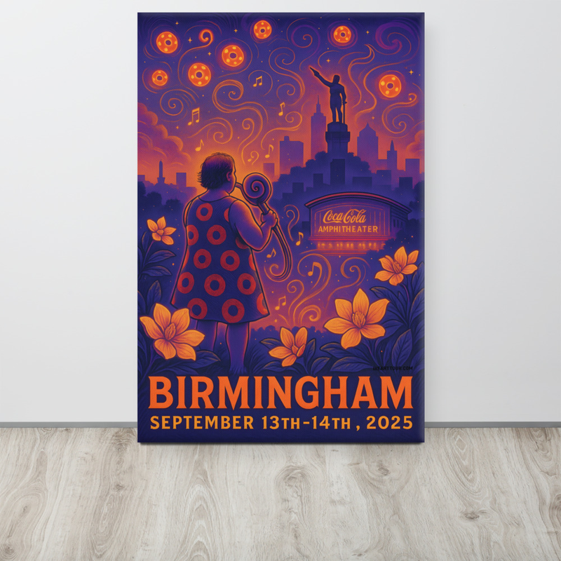 Phish Canvas Summer Tour 2025 Birmingham Lot Canvas Phish Print