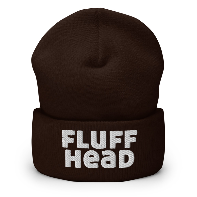 Fluff Head Embroidered Cuffed Beanie
