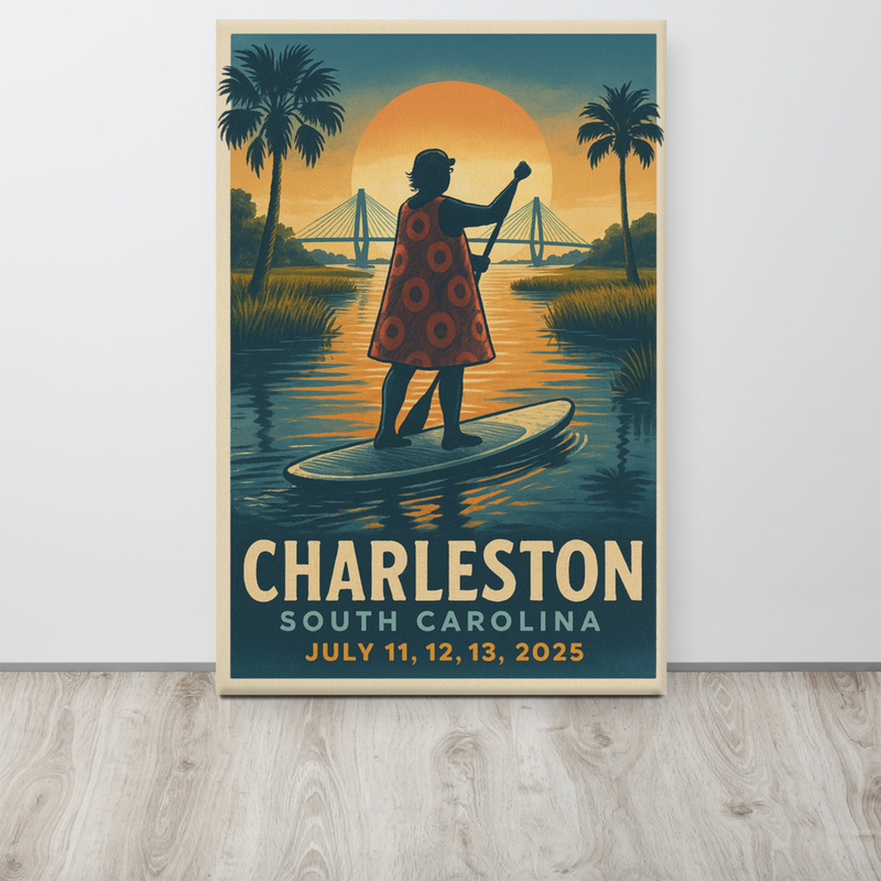 Phish Canvas Summer Tour 2025 Charleston Lot Canvas Phish Print