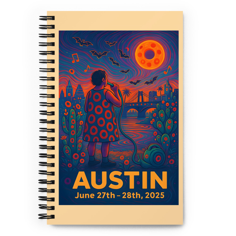 Phish Notebook Summer Tour 2025 Austin Lot Notebook Phish Print