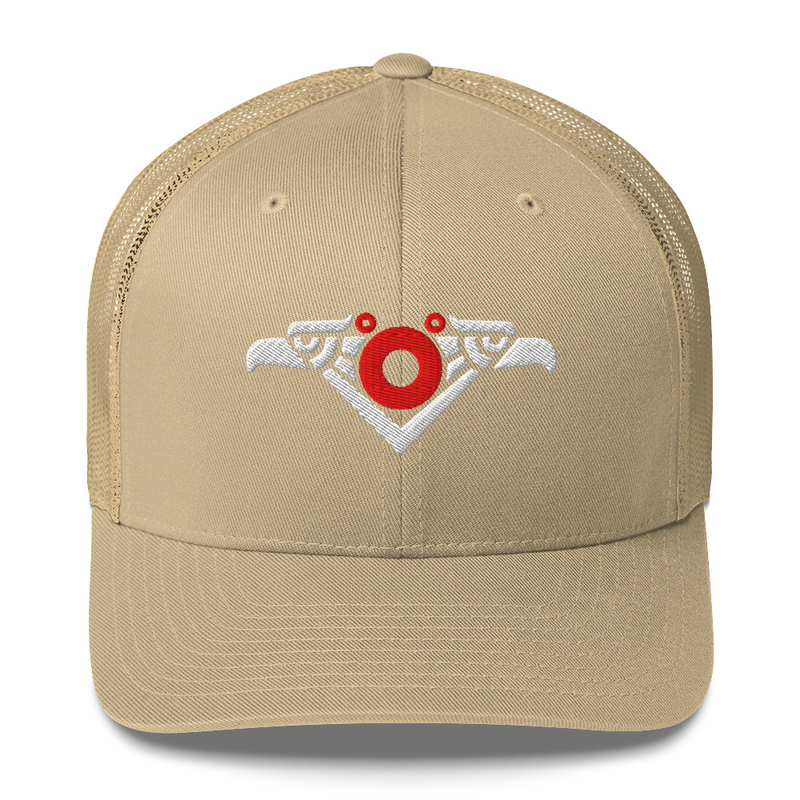  Mexico Red Circle Donut Embroidered Trucker Cap