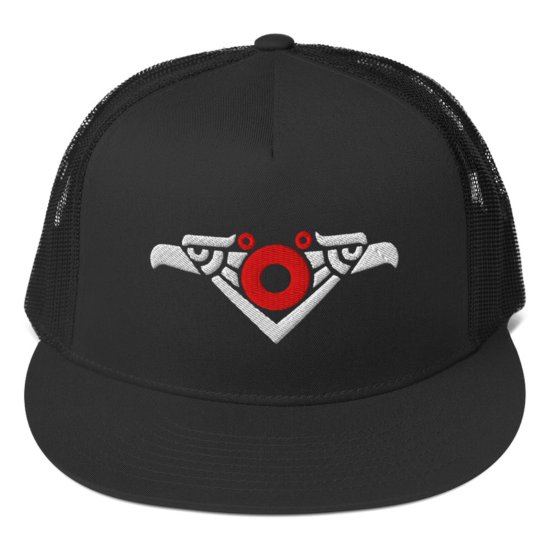 Mexico Mayan Bird Embroidered Foam Trucker Cap