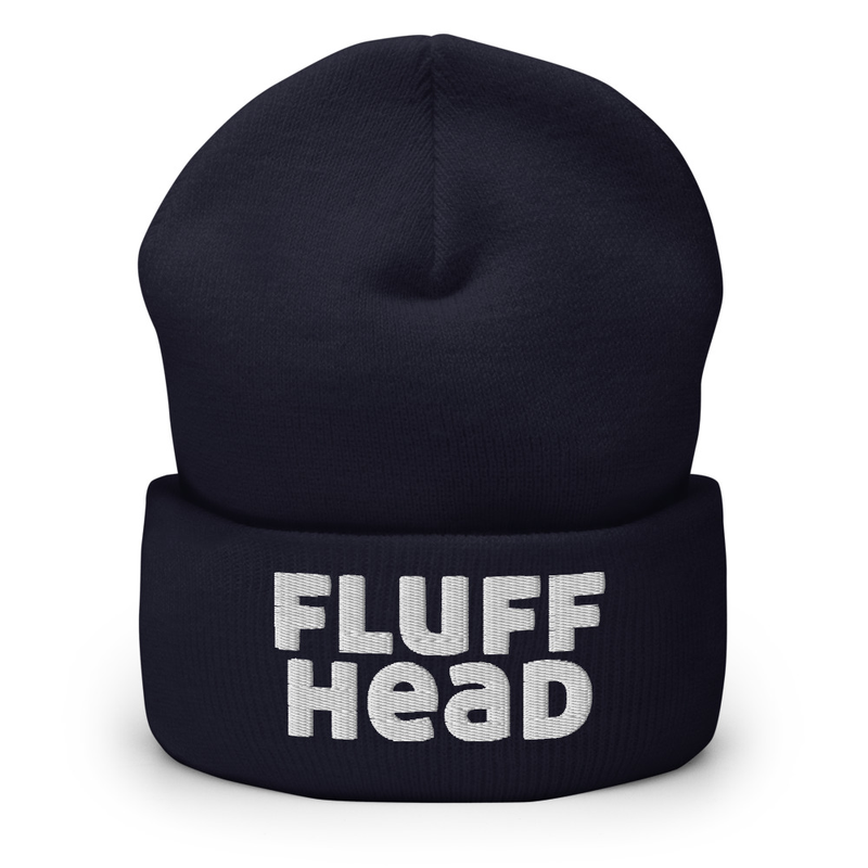 Fluff Head Embroidered Cuffed Beanie