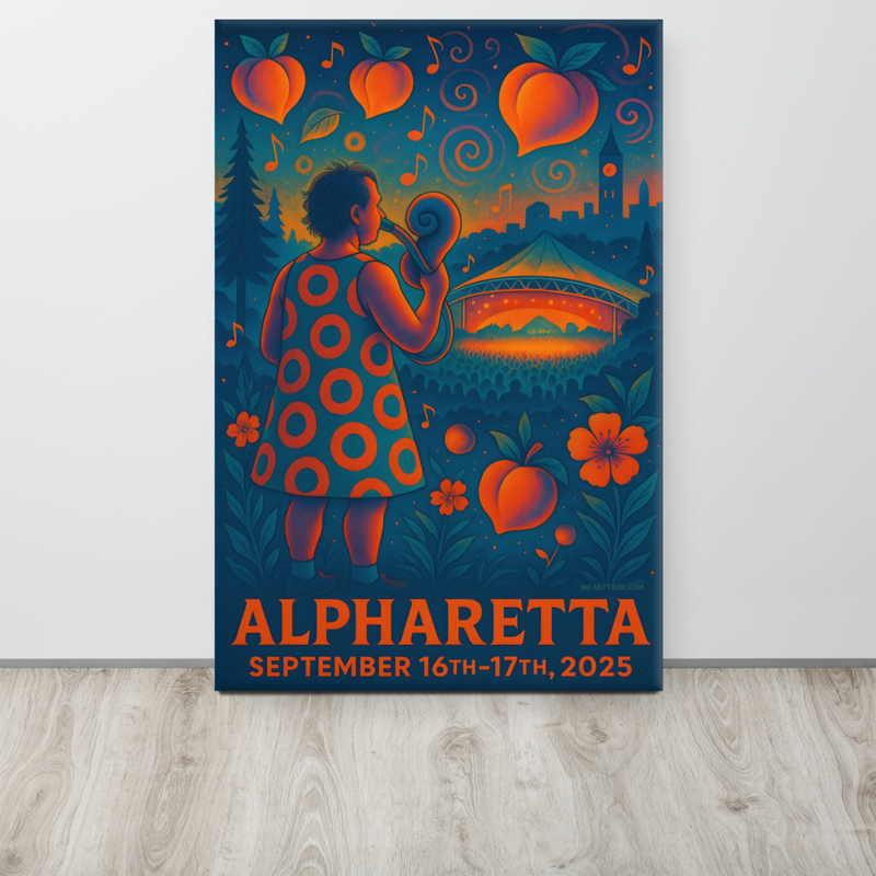 Phish Canvas Summer Tour 2025 Alpharetta Lot Canvas Phish Print