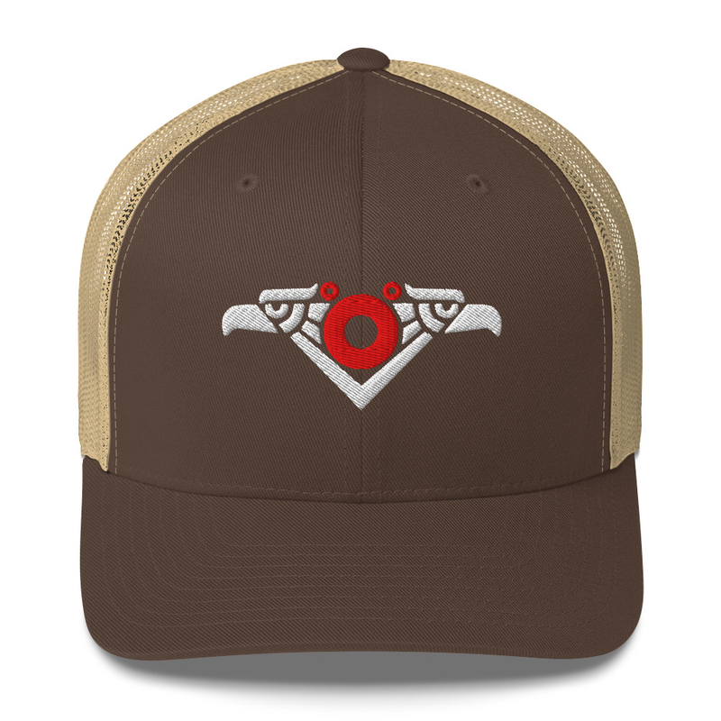  Mexico Red Circle Donut Embroidered Trucker Cap