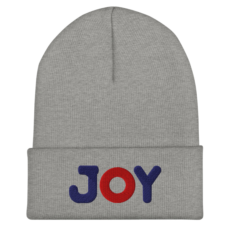 JOY Embroidered Cuffed Beanie