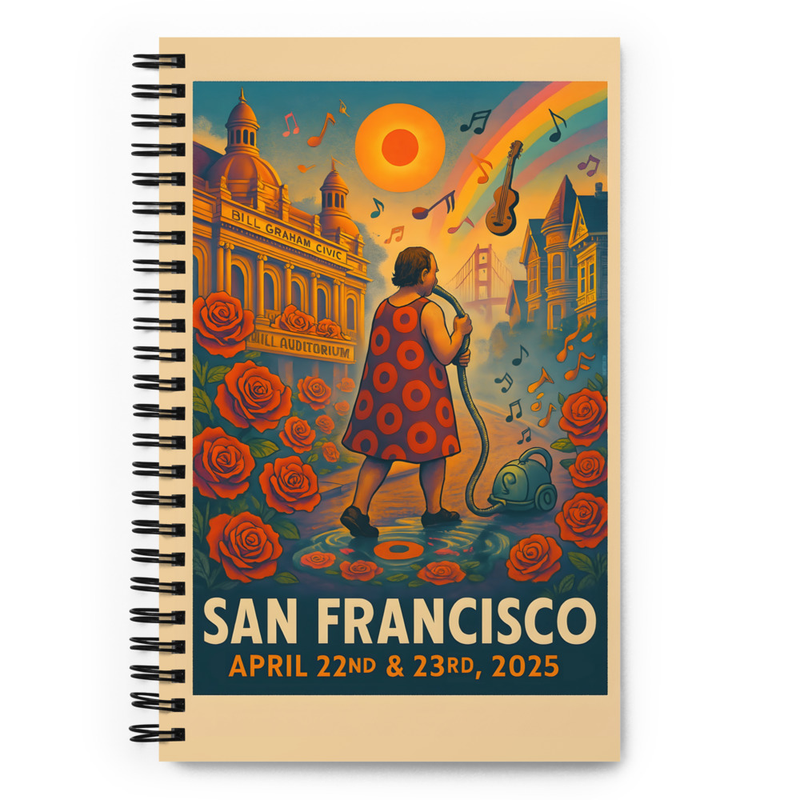 Phish Notebook Spring Tour 2025 San Francisco Lot Notebook Phish Print