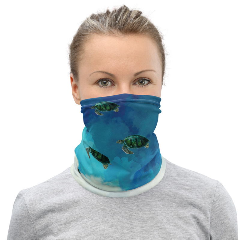 Sea Turtle Face Mask Coverlet,Neck Gaiter, Turtle In The Clouds Face Mask, Face Mask Cover, Coverlet, Phish Face Mask, Phish Face Mask Cover