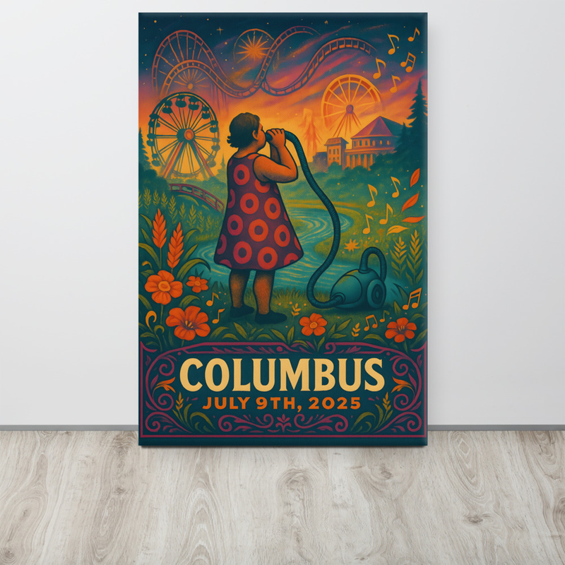 Phish Canvas Summer Tour 2025 Columbus Lot Canvas Phish Print