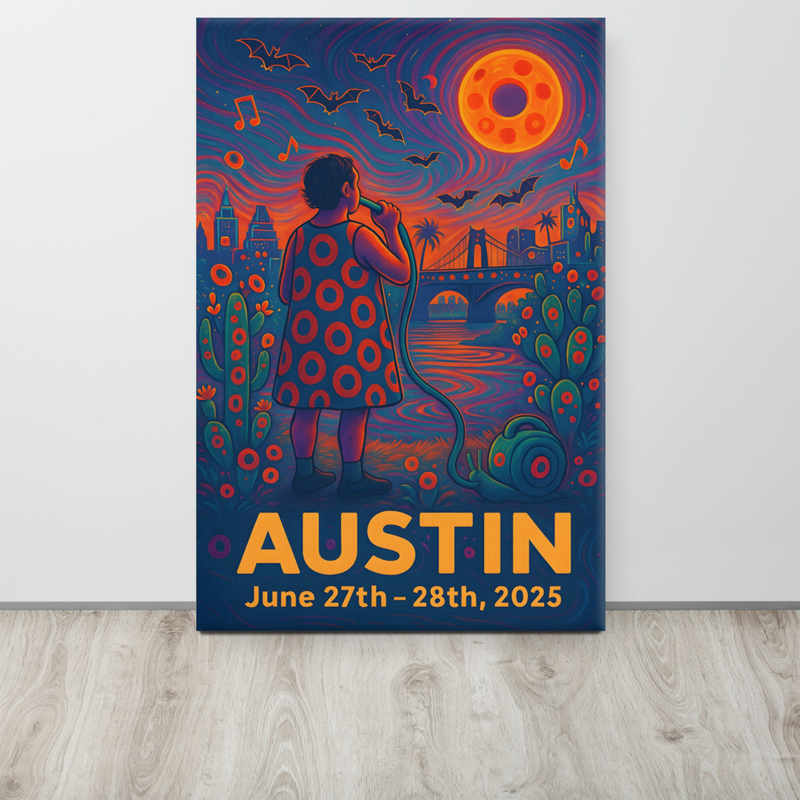Phish Canvas Summer Tour 2025 Austin Lot Canvas Phish Print