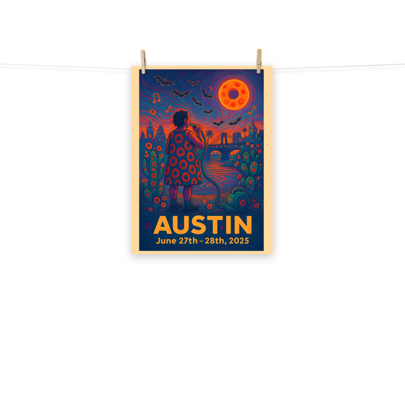 Phish Poster Summer Tour 2025 Austin Lot Poster