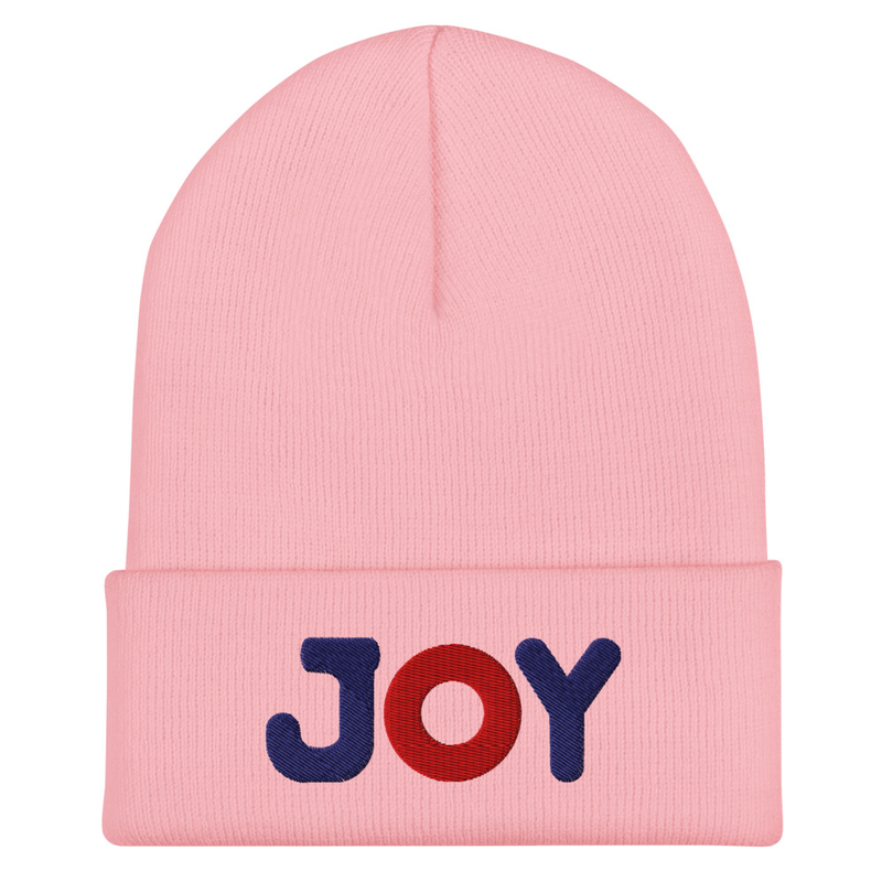 JOY Embroidered Cuffed Beanie