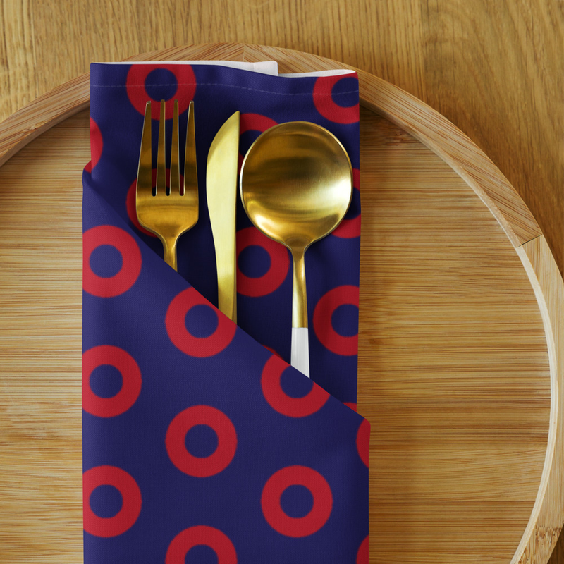 Red Circle Donut Cloth Napkin Set of 4 - IHT