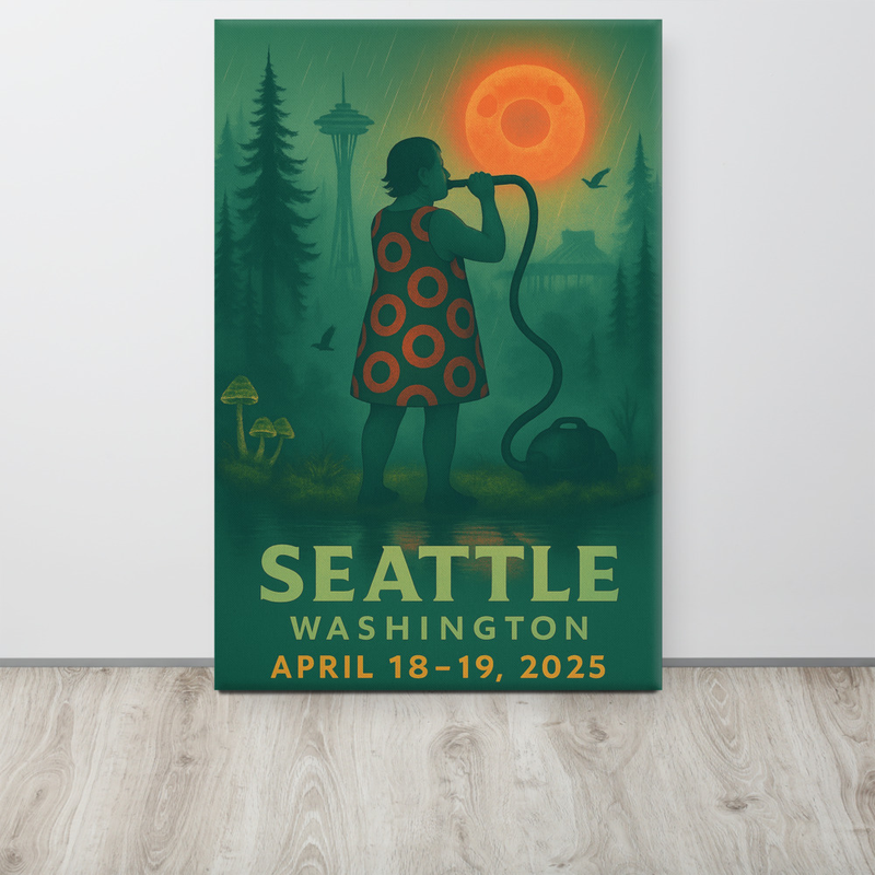 Phish Canvas Spring Tour 2025 Seattle Washington Lot Canvas Phish Print