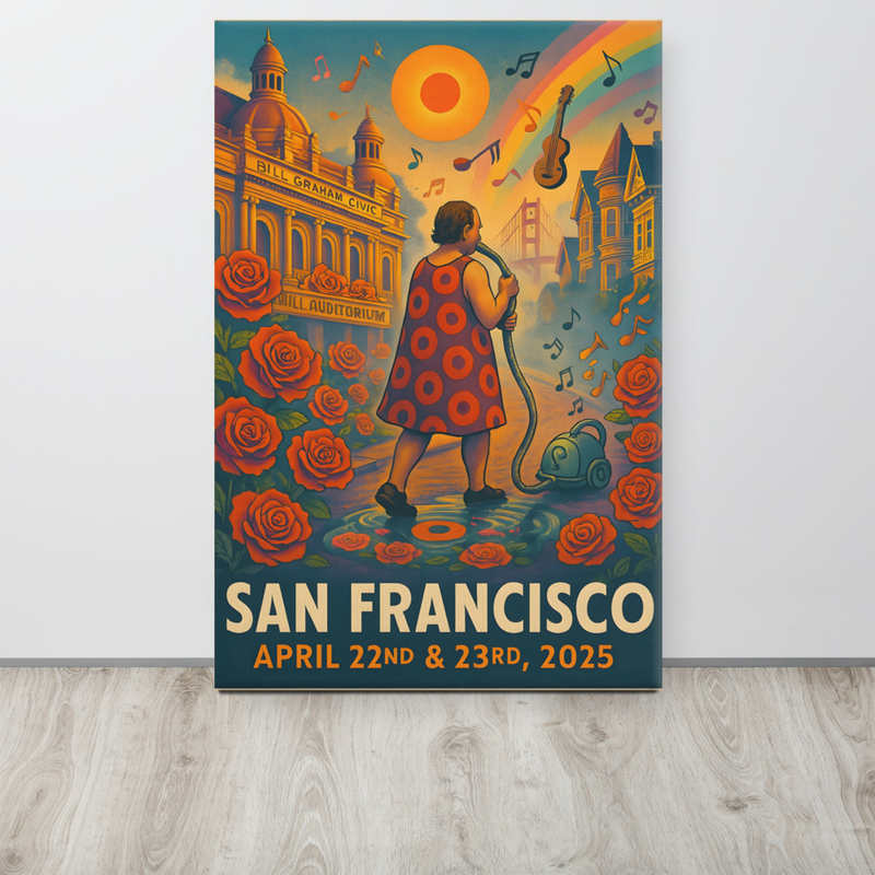 Phish Canvas Spring Tour 2025 San Francisco Lot Canvas Phish Print