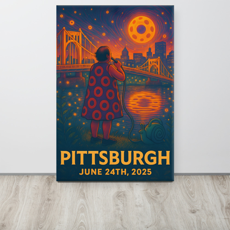 Phish CANVAS PRINT Summer Tour 2025 Pittsburgh Lot CANVAS PRINT Phish Print